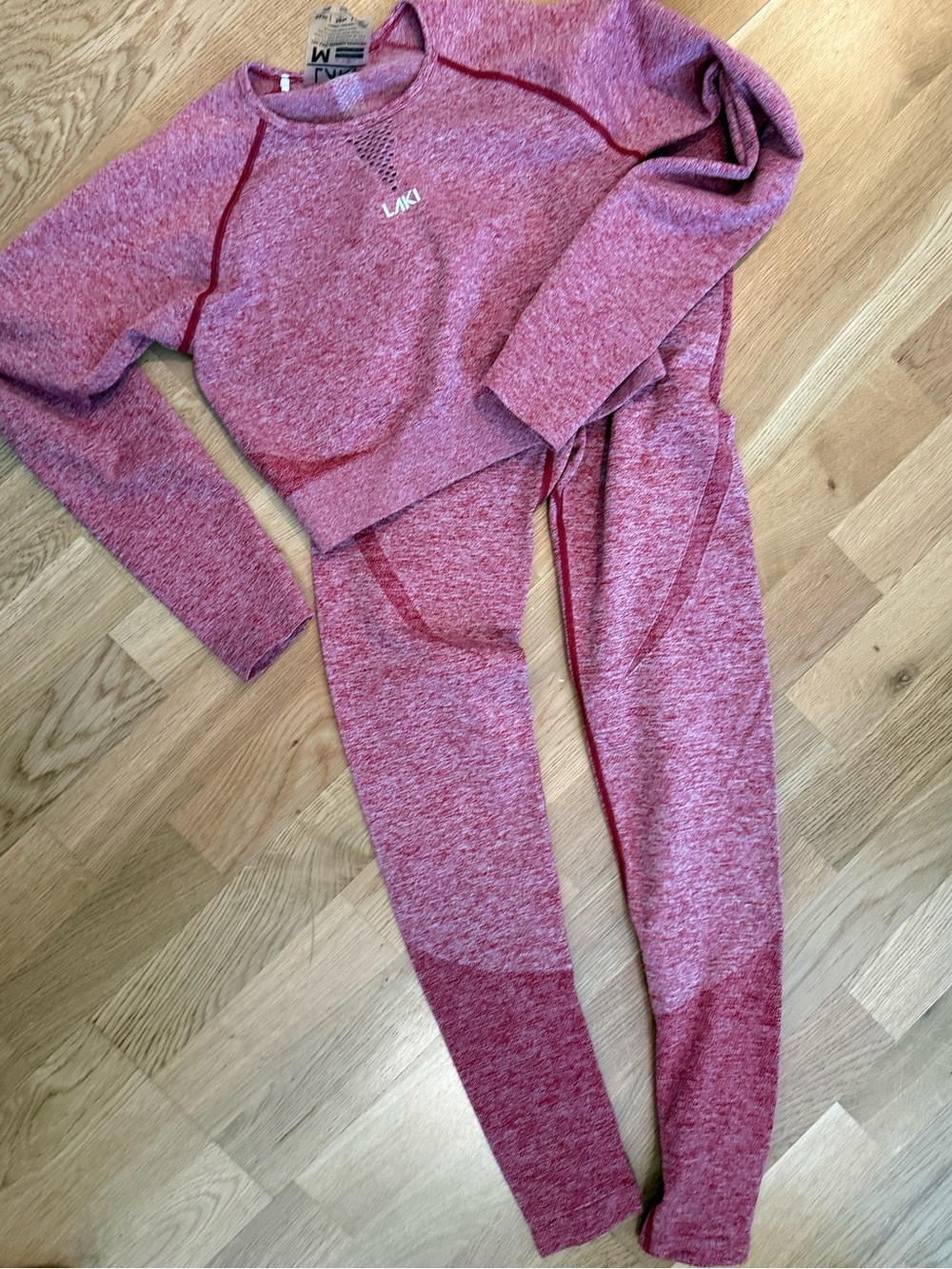 LAKI Pink/Red Active Set - Top & Leggings